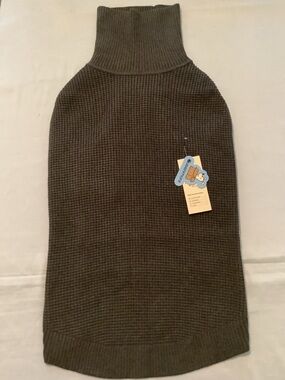 Dog’s Knit Turtleneck Sweater - Classic Waffle Stitch